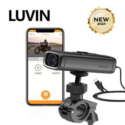 Motorcycle Camera Dash Cam Moto Dvr 1440P Video Recorder WiFi App Waterproof 2K Recording Night Vision for Motorcycle Luvin V8