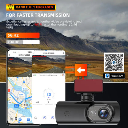 4K WIFI Dash Cam Mini CAR DVR Support Front and Rear Dual Lens 1080P Black Box Room Night Vision Camera Parking Monitor