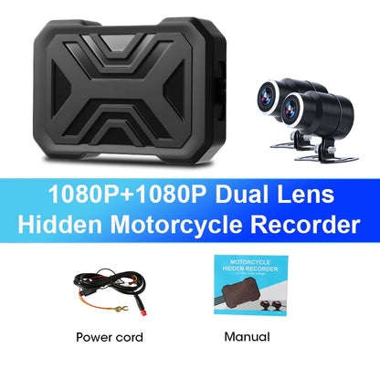 Dual 1080P Motorcycle DVR Full Body Waterproof Moto Camera WiFi Video Moto Dash Cam Front Rear Driving Video Recorder Black Box