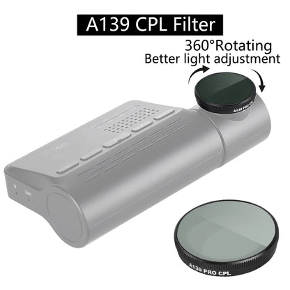 For VIOFO CPL-200 Filter Lens Circular Polarizing Filters Lens Cover for A139 / T130 / A229PRO / A229PLUS / WM1 Car Dash Camera