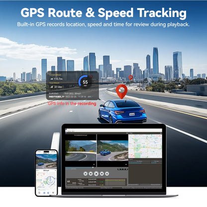 REDTIGER F9 Dash Cam 4K Dash Camera Front and Rear WiFi GPS Car Camera for Parking Mode Night Vision Car Recorder By App Control