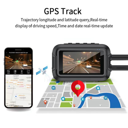 Motorcycle Dash Cam Dual 1080P Full Body Waterproof Moto Camera WiFi GPS DashCam Front Rear Driving Video Recorder DVR Black Box