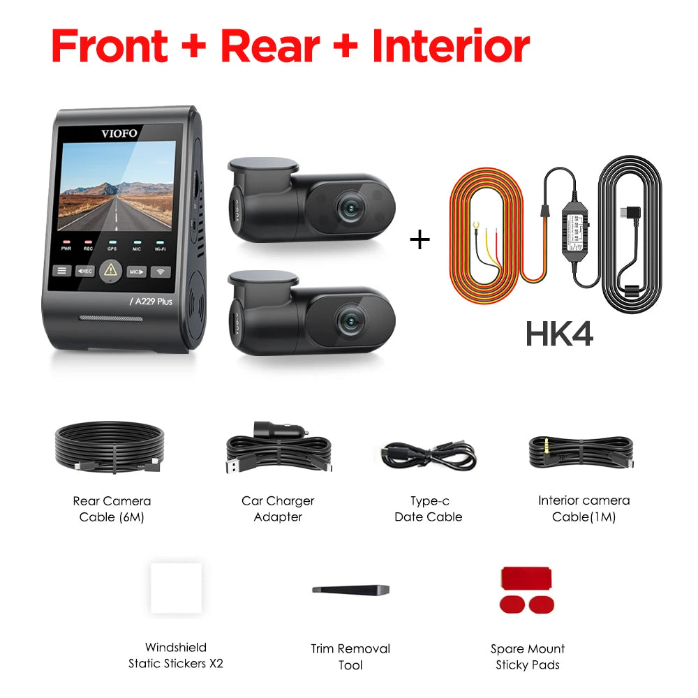 VIOFO A229 PLUS Car Dvr 2K HDR Video Recorder 5GHZ WI-FI GPS Voice Control Dash Camera With SONY STARVIS 2 SENSOR Night Vision