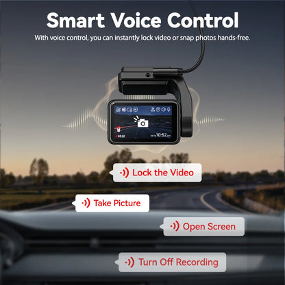 REDTIGER A4 Dash Camera Front and Rear 4k Dash Cam Drive Recorder for WiFi GPS Car Dvr for 24H Parking Mode Black Box for Car