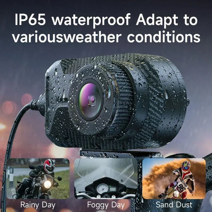 JIUYIN 2K HD WiFi Motorcycle Camera Waterproof IP65 Loop Recording 140 Degree Widely Angle Camera HD Video Recorder DVR Dash Cam