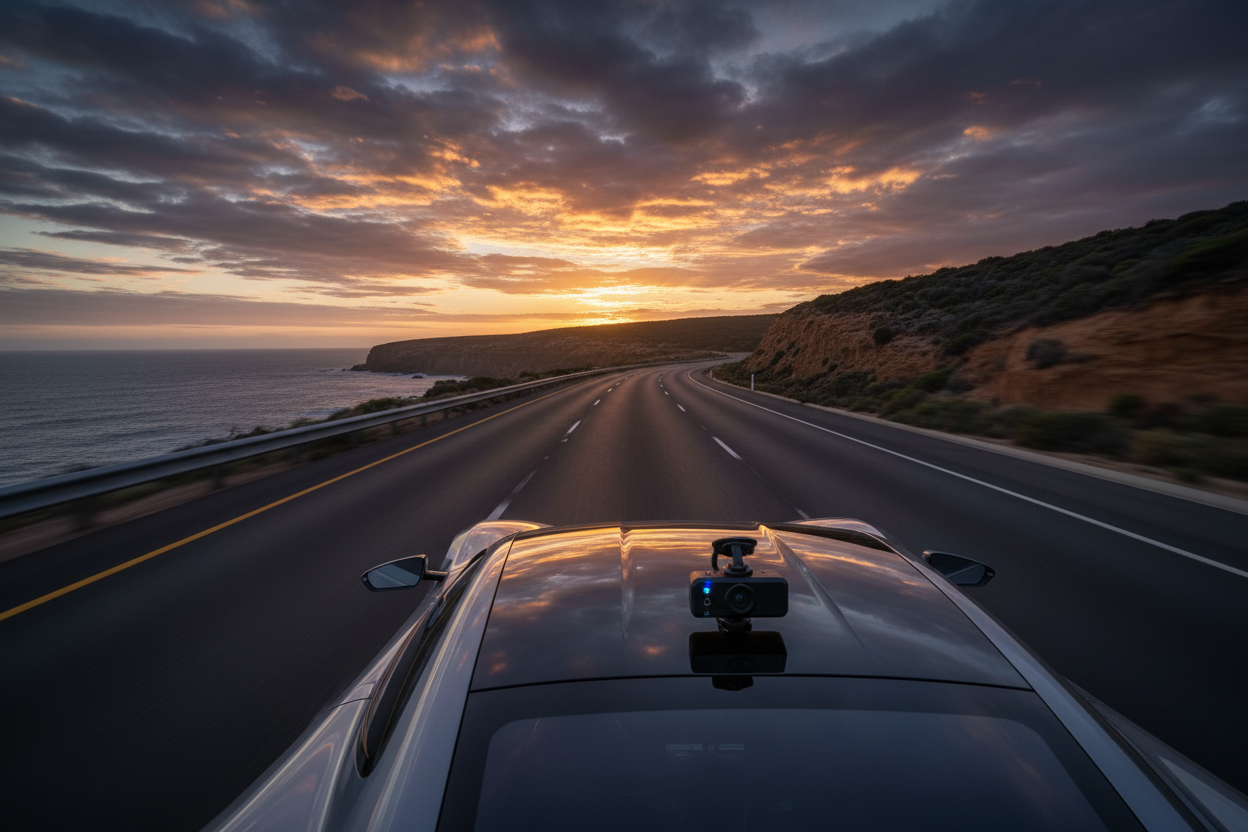 Australian Coastal Highway Dashcam Banner
