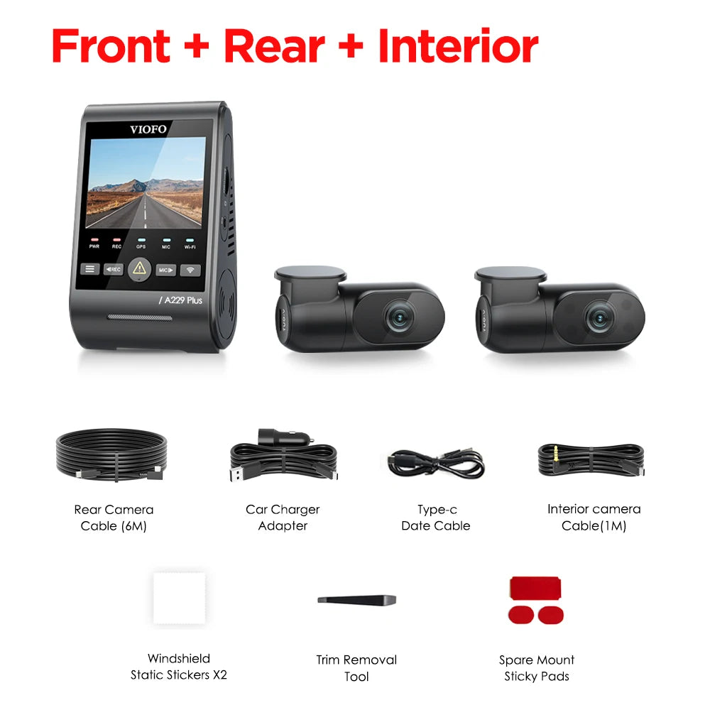 VIOFO A229 PLUS Car Dvr 2K HDR Video Recorder 5GHZ WI-FI GPS Voice Control Dash Camera With SONY STARVIS 2 SENSOR Night Vision
