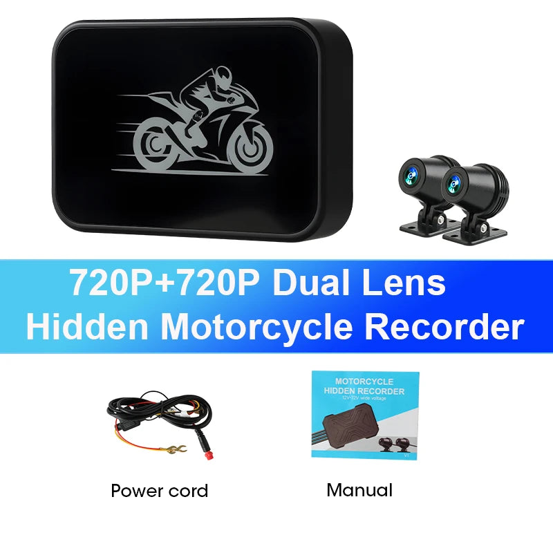 Dual 1080P Motorcycle DVR Full Body Waterproof Moto Camera WiFi Video Moto Dash Cam Front Rear Driving Video Recorder Black Box