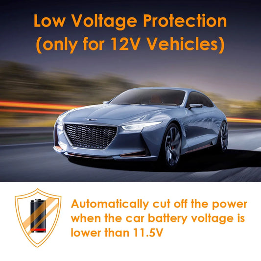 VANTRUE  Voltage Display OBD Type C USB & Mini 9.8ft  Hardwire Charger Cable N E S Series Dash Cam for Car